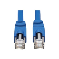 Tripp Lite Cat6a Patch Cable F/UTP Snagless w/ PoE 10G CMR-LP Blue M/M 3ft - First End: 1 x RJ-45 Male Network - Second End: 1 x RJ-45 Male Network - 1.25 GB/s - Patch Cable - Shielding - Gold Plated Contact - Blue