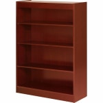 Lorell Veneer Modular Shelving Bookcase, 4-Shelf, 48inH x 36inW x 12inD, Cherry