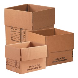 Partners Brand  Corrugated Deluxe Moving Boxes, Combination Pack #1, Kraft, Pack Of 15